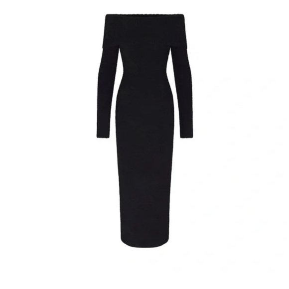 SKIMS COZY KNIT OFF THE SHOULDER DRESS SOLD OUT - Picture 4 of 6